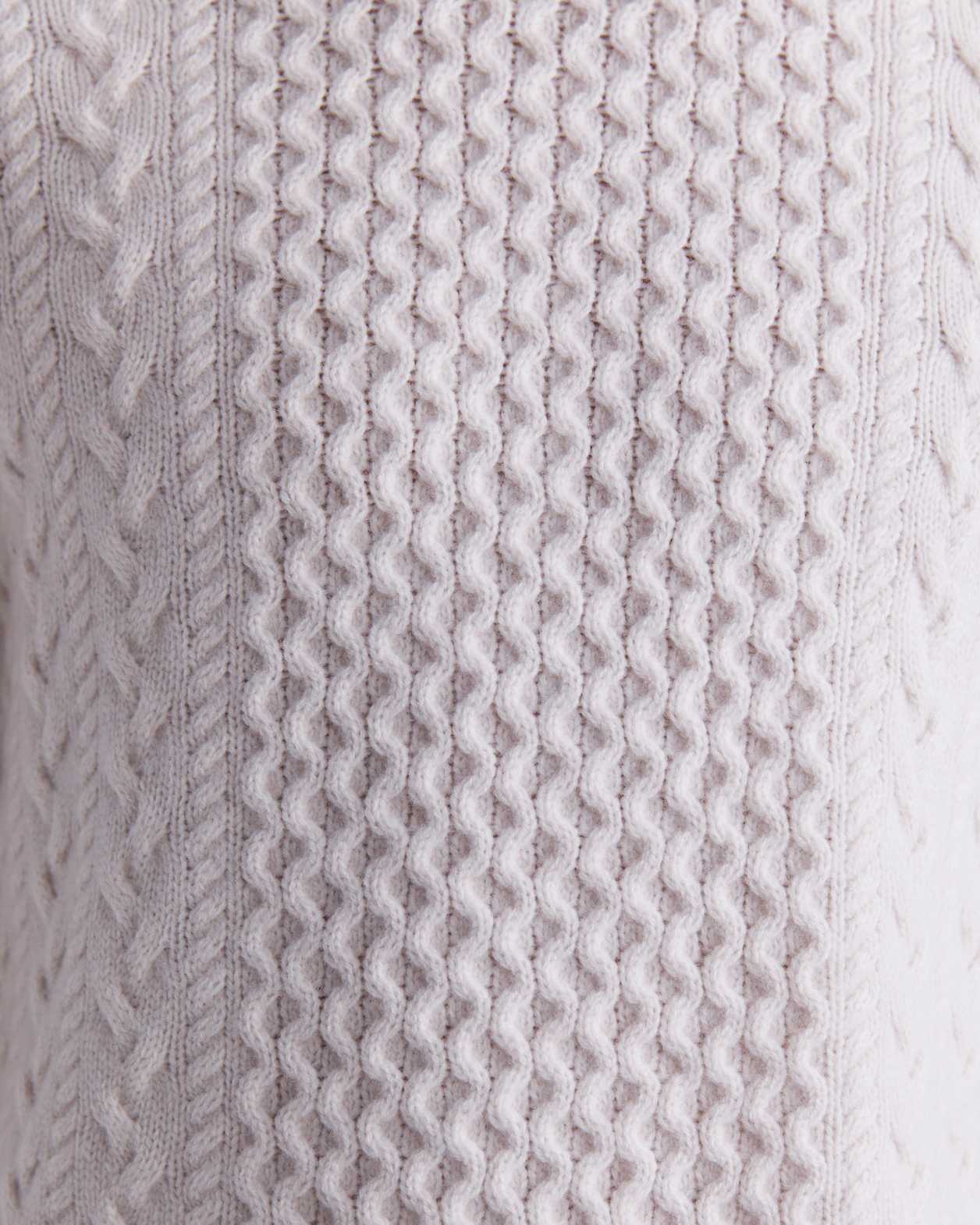 Claude Cable Merino Crew Knit in CHALK