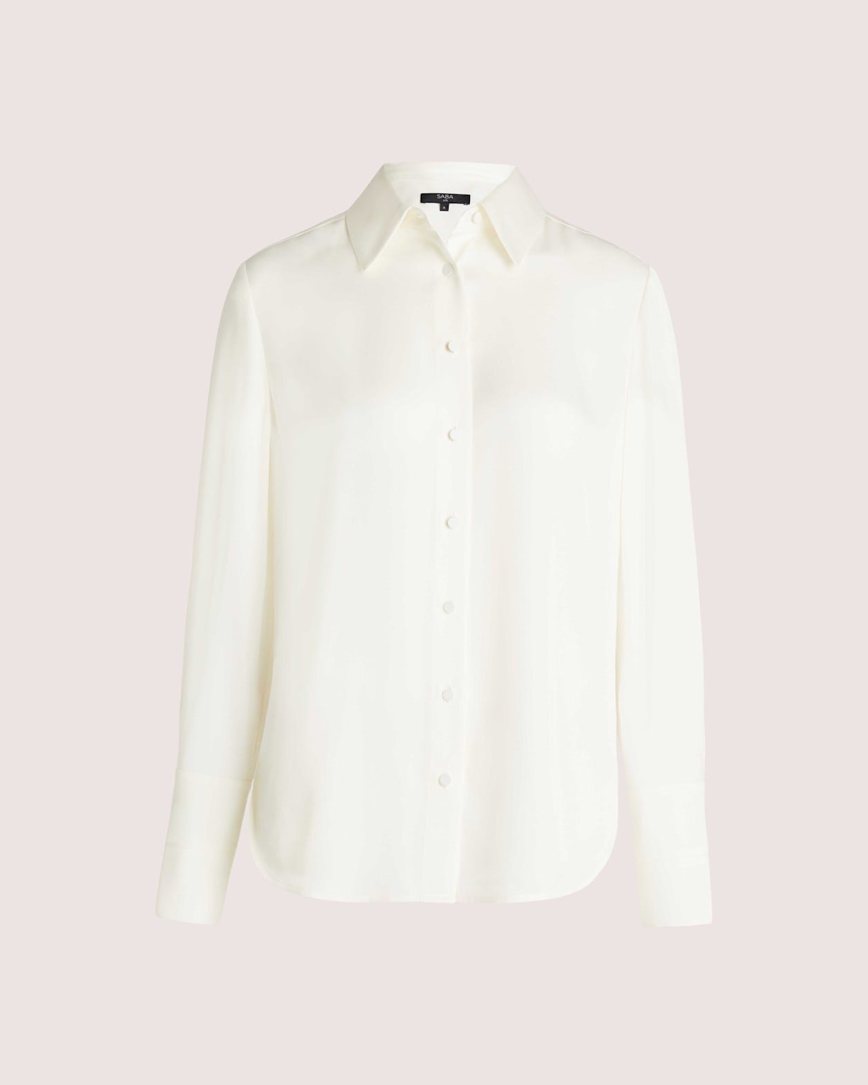 Sam Silk Classic Shirt in OFF WHITE