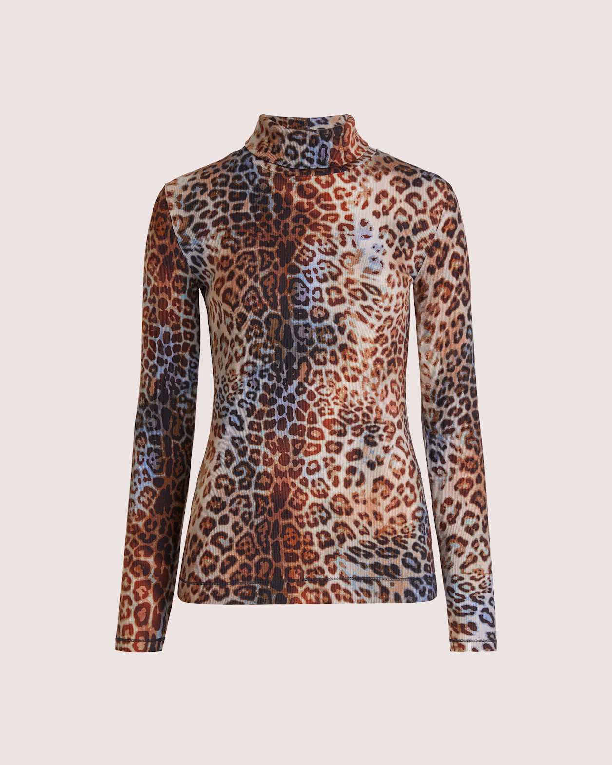 Malia Print Long Sleeve Rib Tee in MULTI