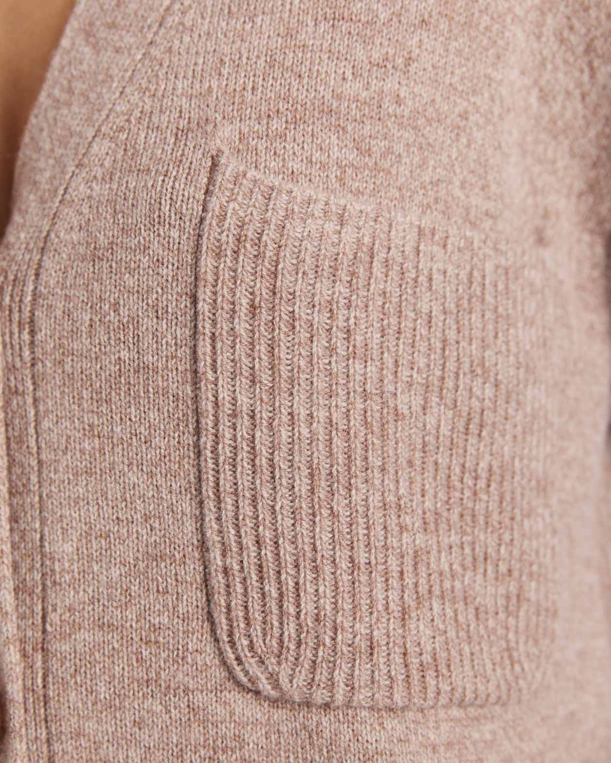Nora Wool Cashmere Cardi in MINK