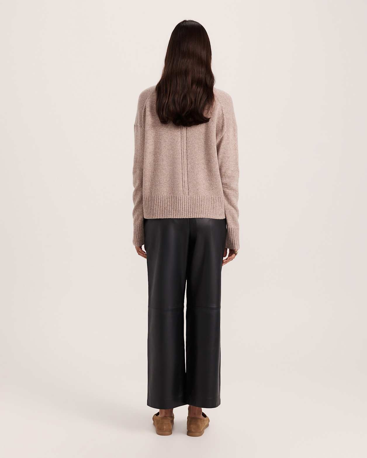 Nora Wool Cashmere Cardi in MINK