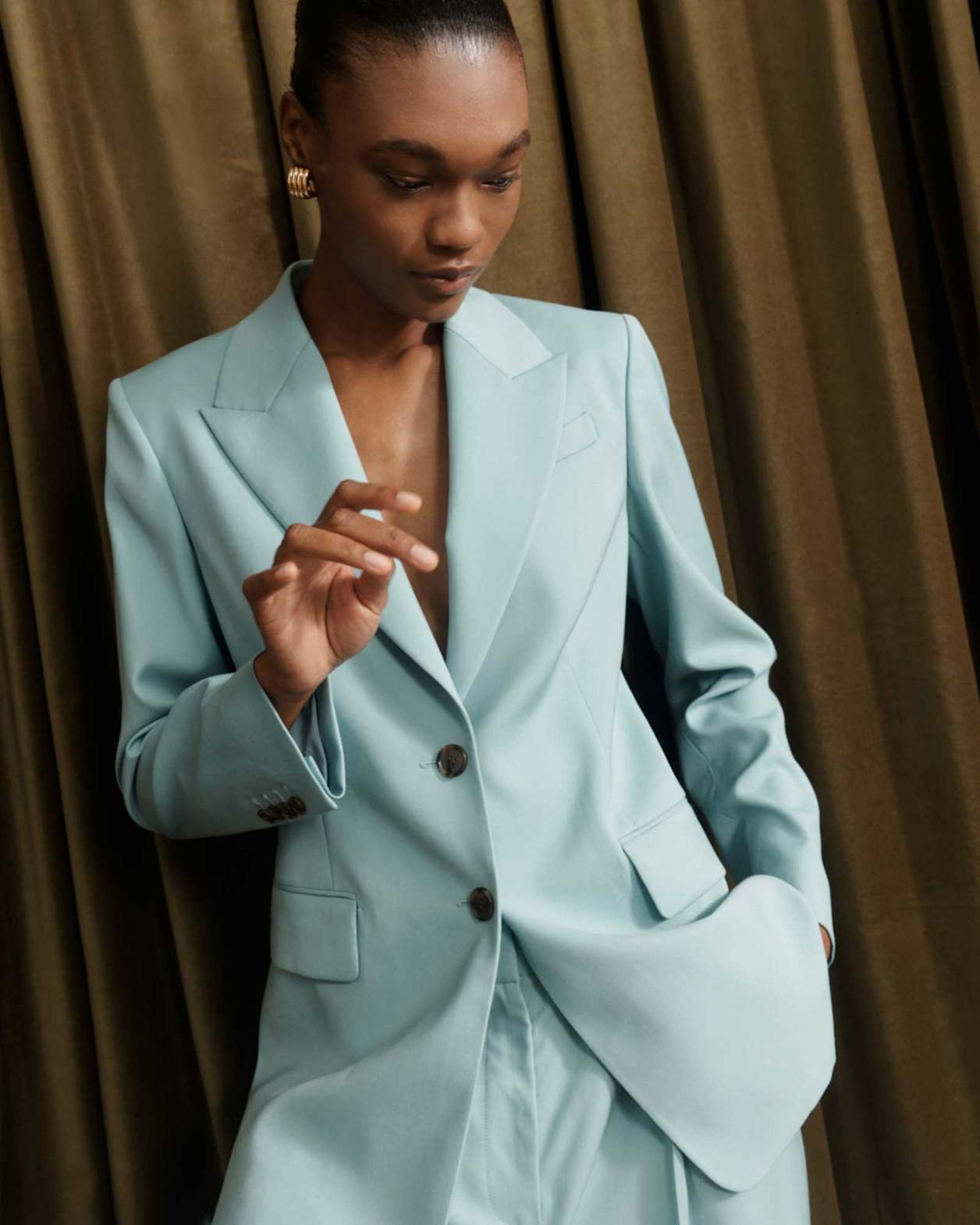 Suki Classic Wool Blazer in SEAFOAM