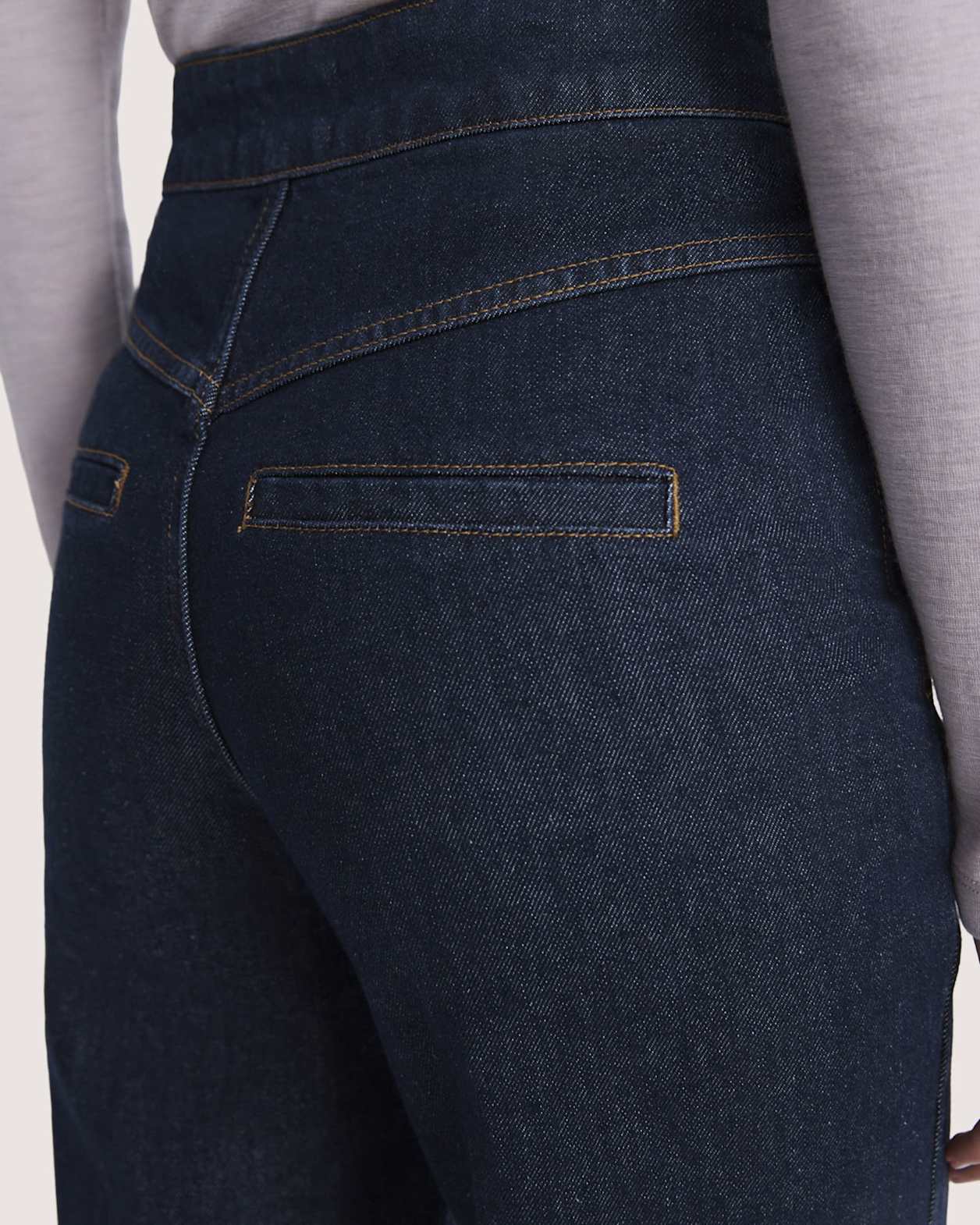 Ava Cropped Wide Leg Jean in BLUE/BLACK WASH