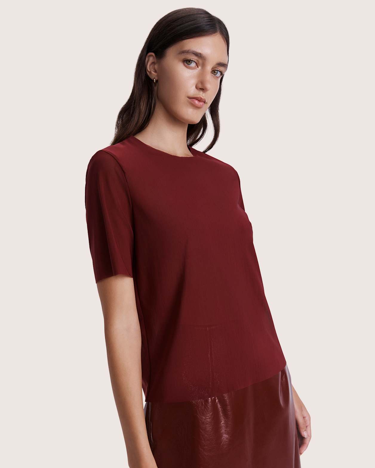 Mackenzie Short Sleeve Tee in BERRY