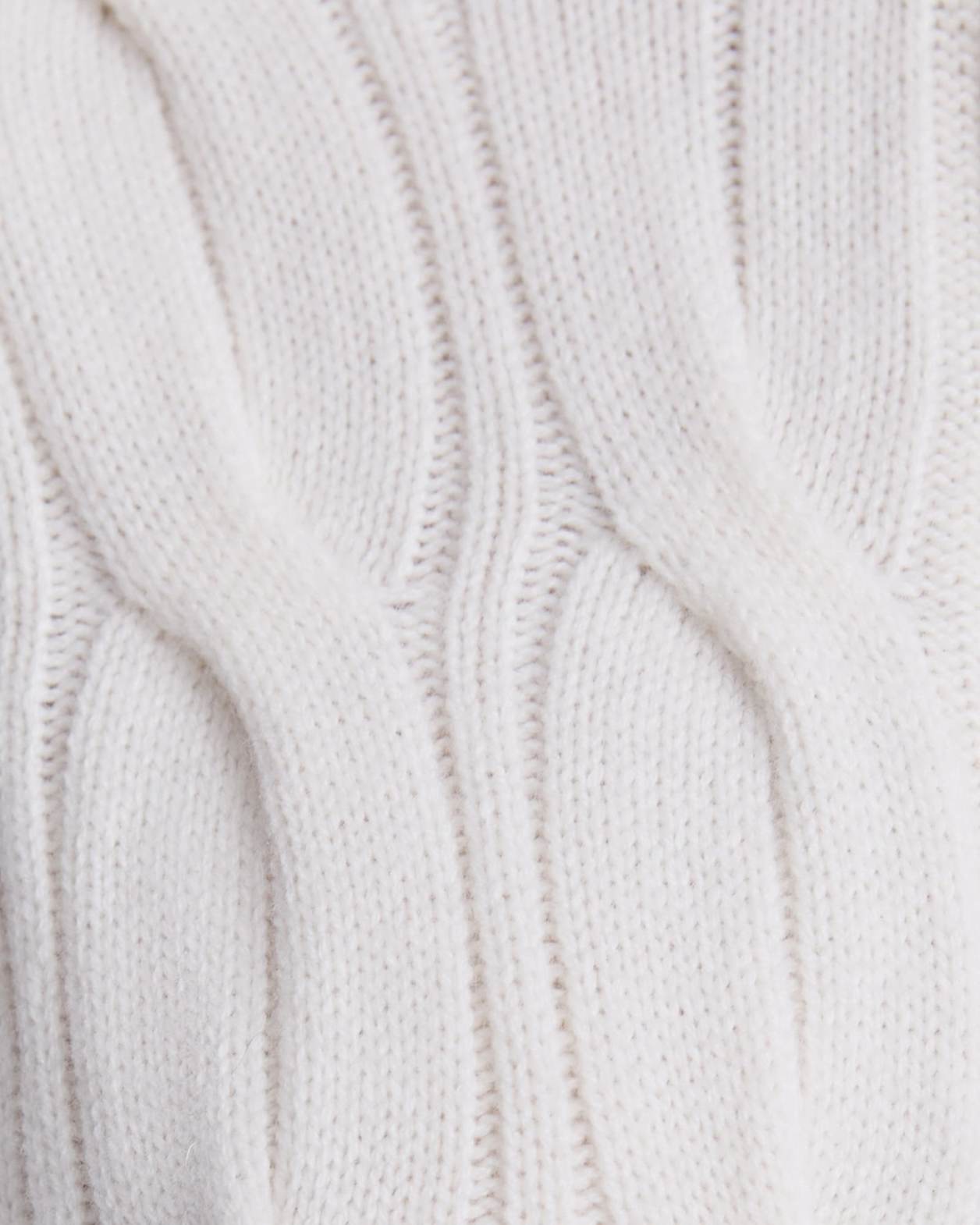 Nora Wool Cashmere Cable Cardi in VANILLA