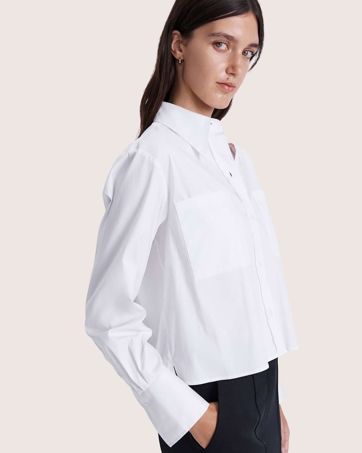 Dawn Cotton Shirt in WHITE