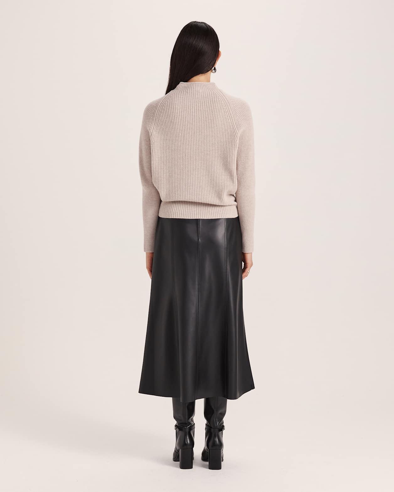 Nora Wool Batwing Sweater in MINK