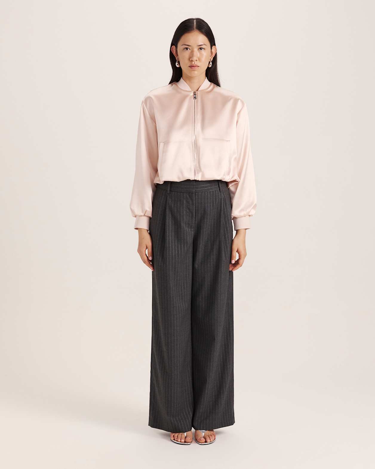 Sallee Satin Bomber in BLOSSOM