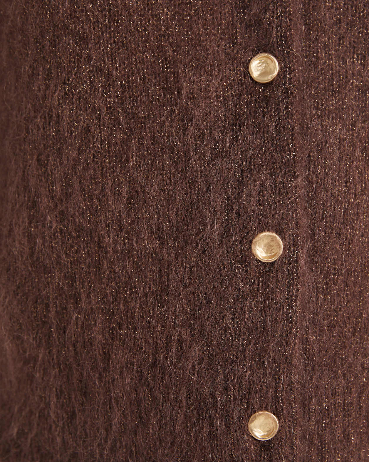 Maisy Mohair Wool Long Sleeve Cardi in CHOCOLATE