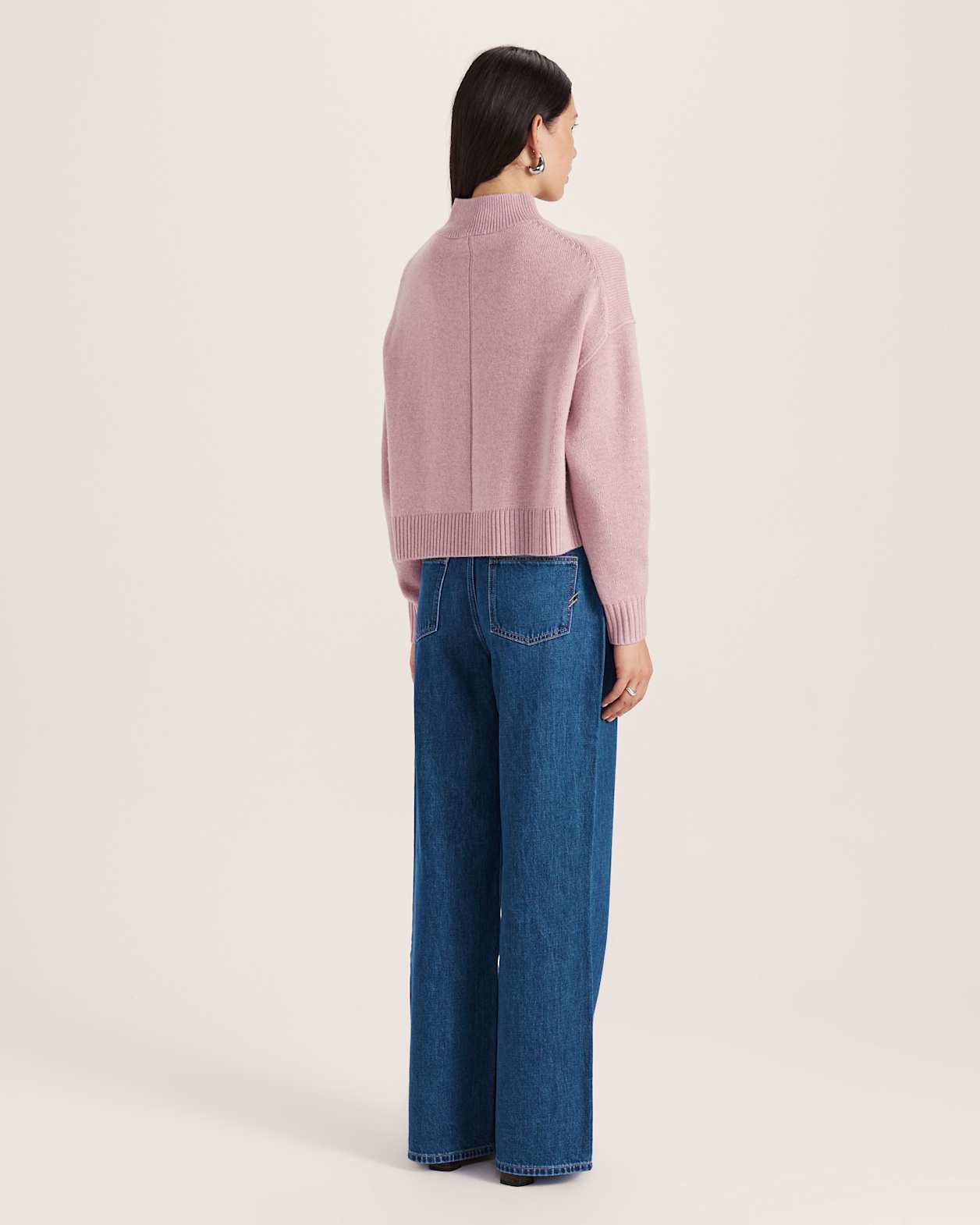 Nara Oversized Cashmere Blend Knit in PEONY