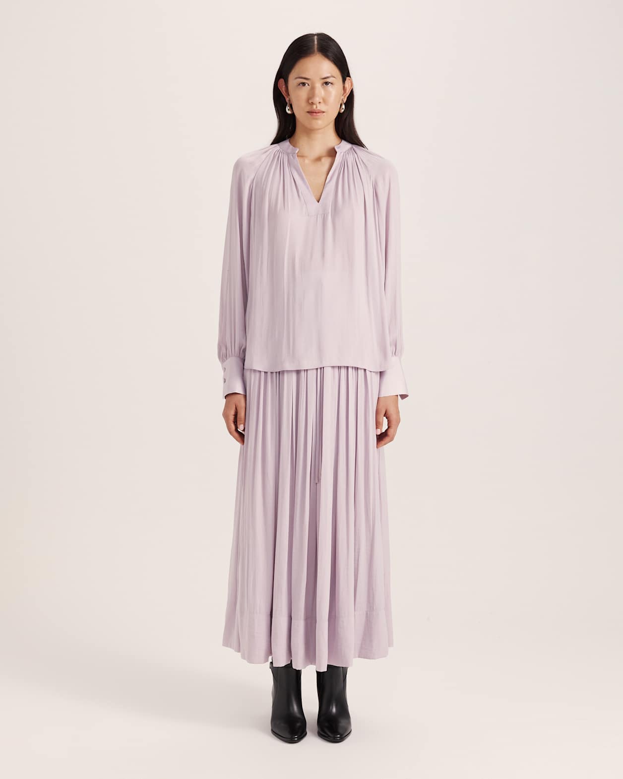 Lillian Tuck Top in PEONY