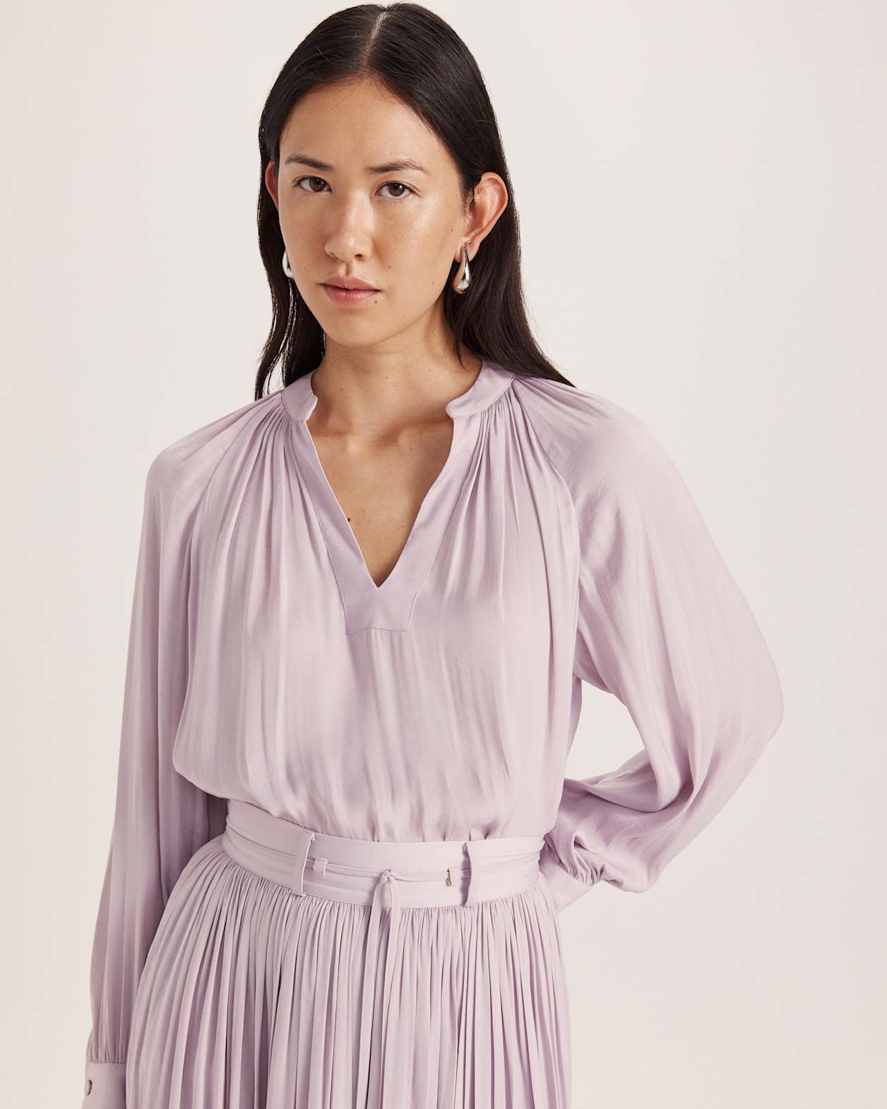 Lillian Tuck Top in PEONY