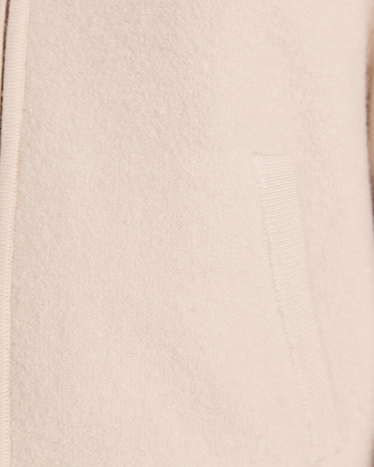 Boiled Wool Bomber in SOFT STONE
