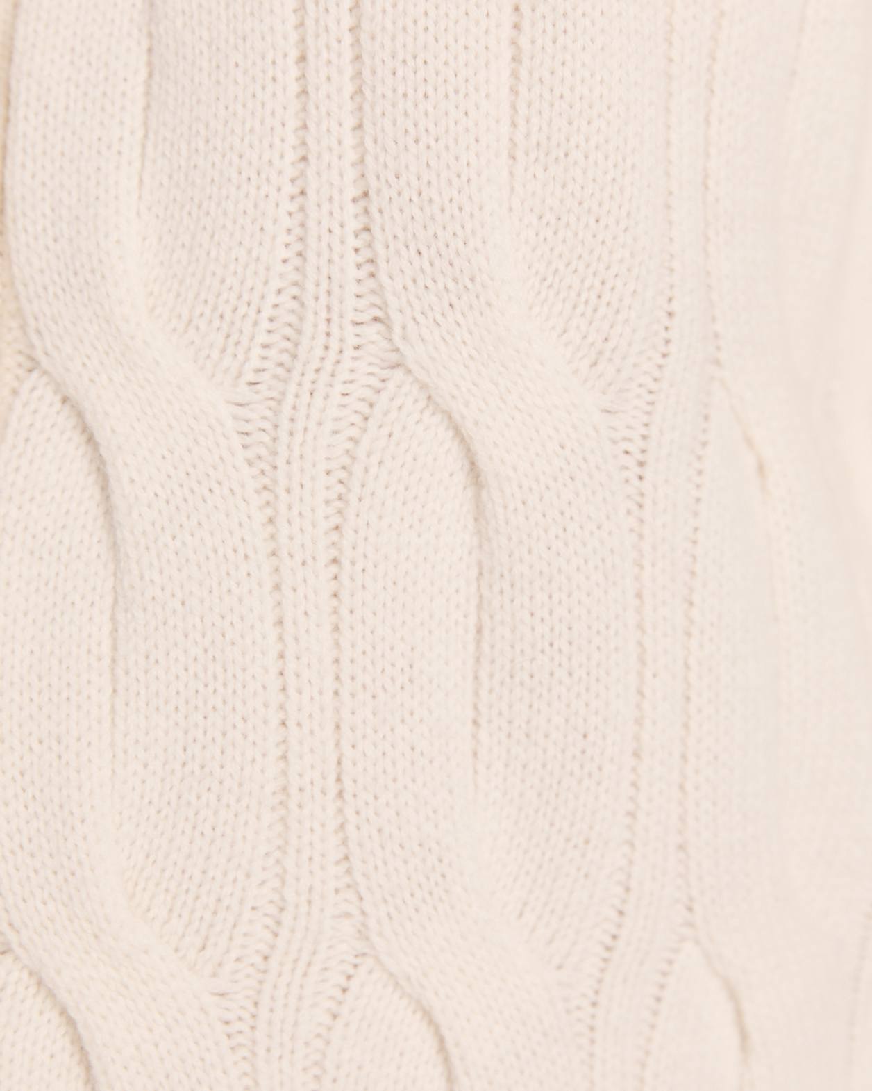 Nora Wool Cashmere Cable Cardi in VANILLA