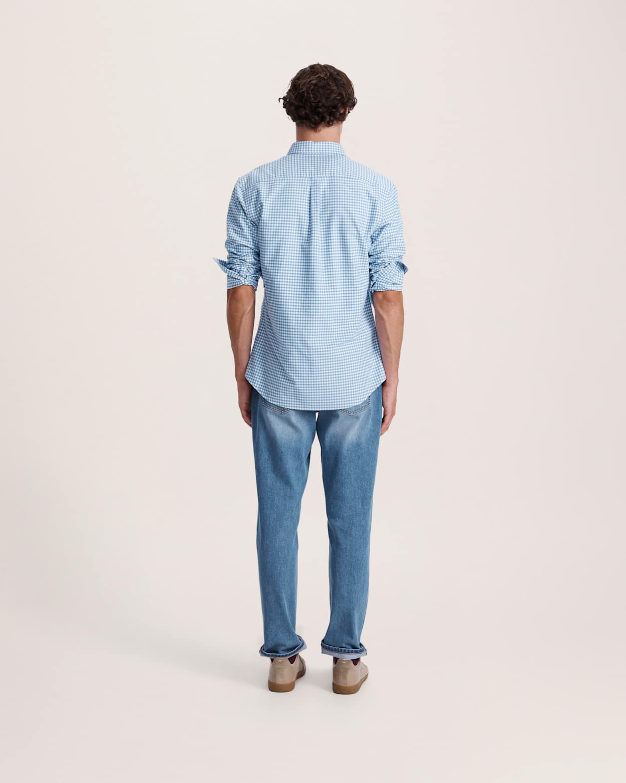 Sam Cotton Check Oxford Shirt in ALPINE