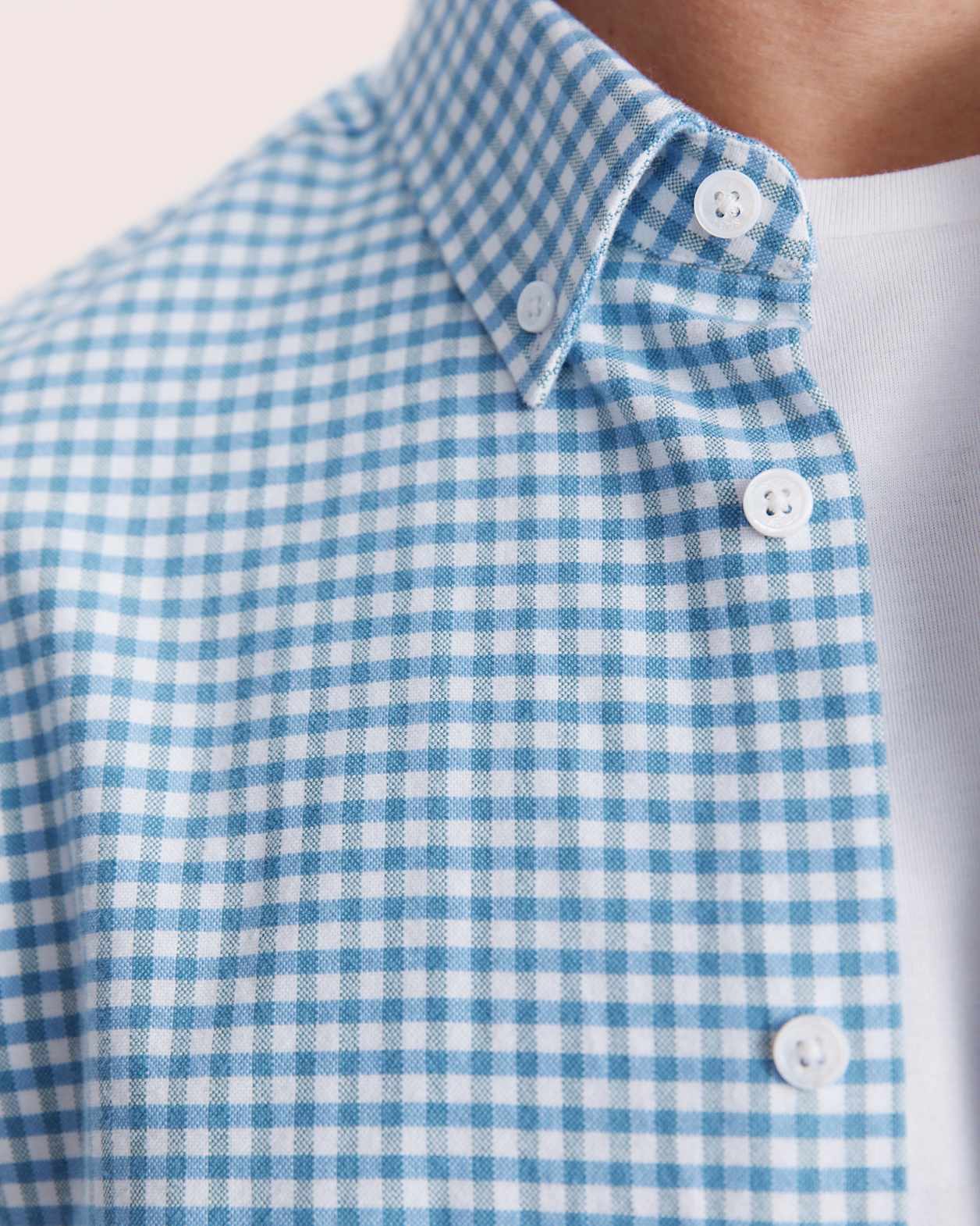 Sam Cotton Check Oxford Shirt in ALPINE