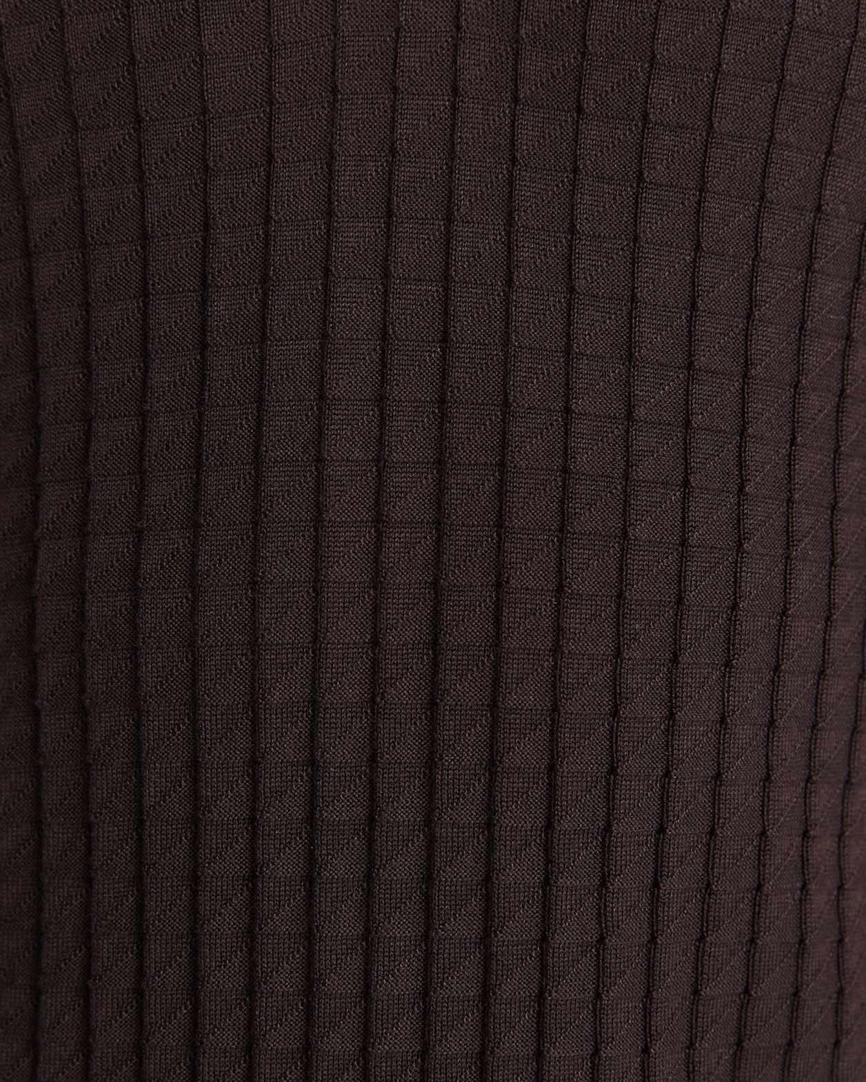 Alfie Knit Polo in CHOCOLATE