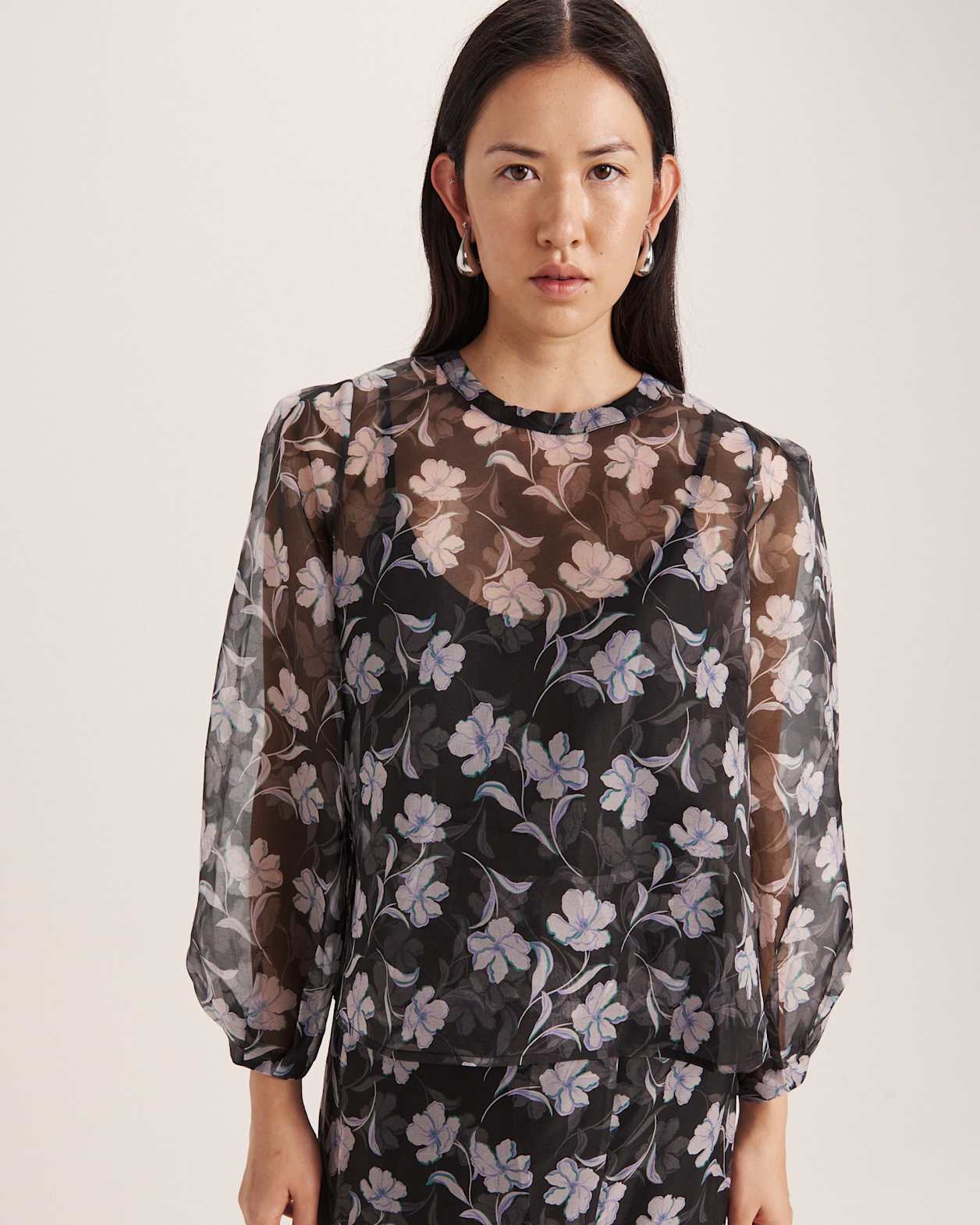 Primrose Silk Organza Top in MULTI