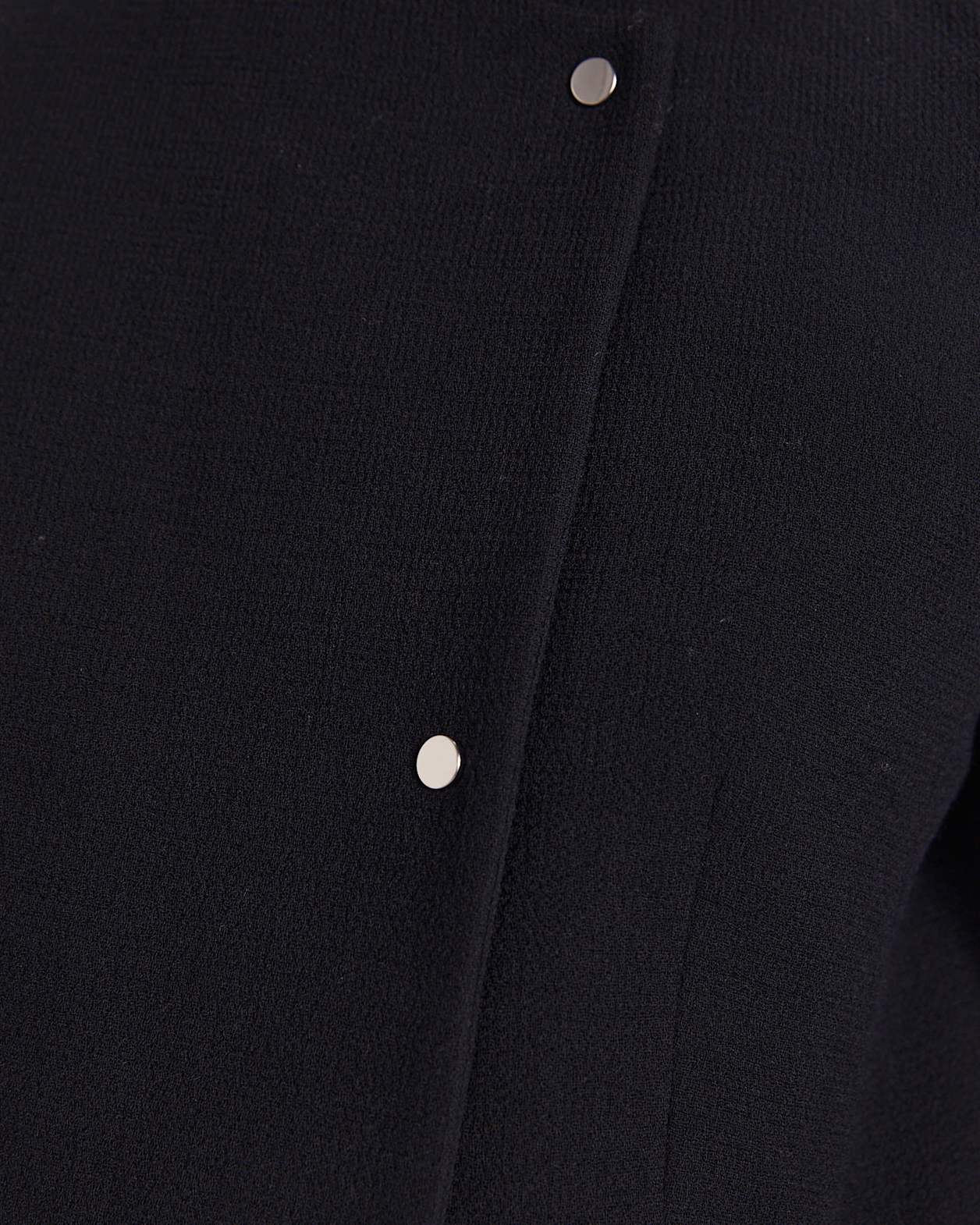 Raya Wool Crepe Cropped Jacket in BLACK