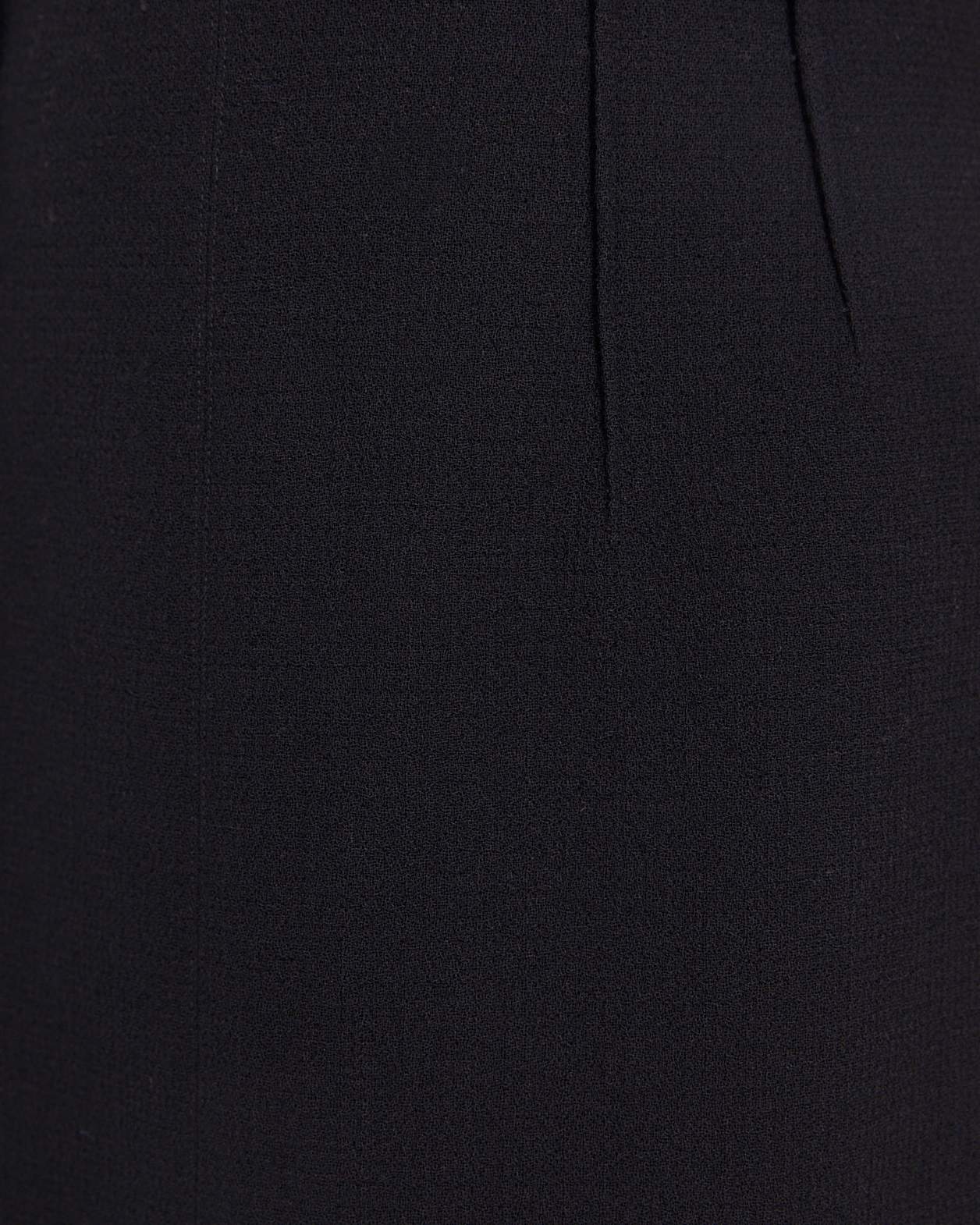 Raya Wool Crepe Pencil Skirt in BLACK