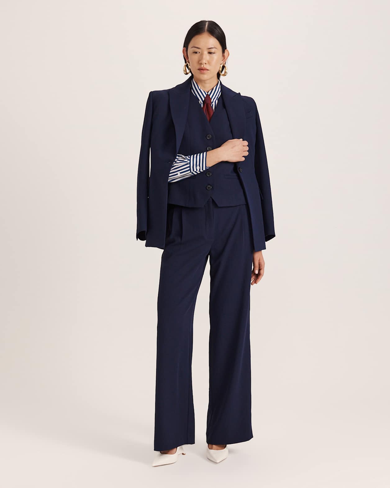 Dharma Tailored Wide Leg Pant in MIDNIGHT