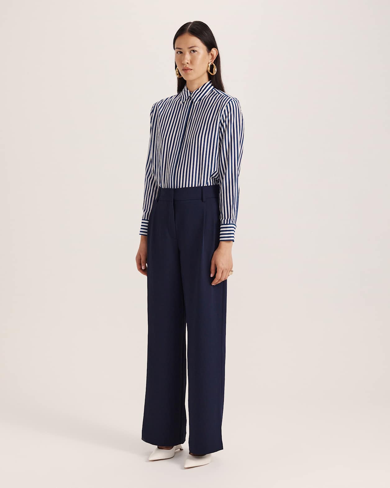 Dharma Tailored Wide Leg Pant in MIDNIGHT