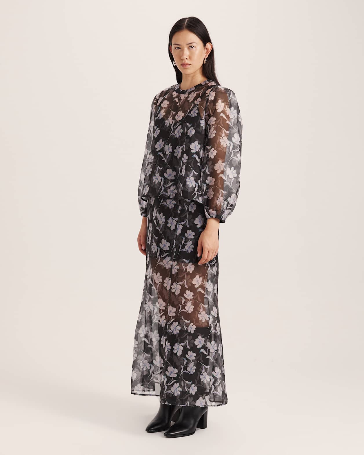 Primrose Silk Organza Top in MULTI