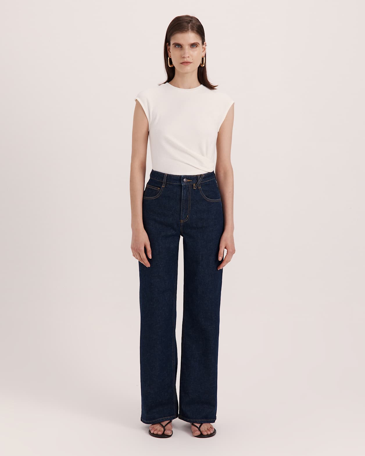 Ava Wide Leg Jean in BLUE/BLACK WASH