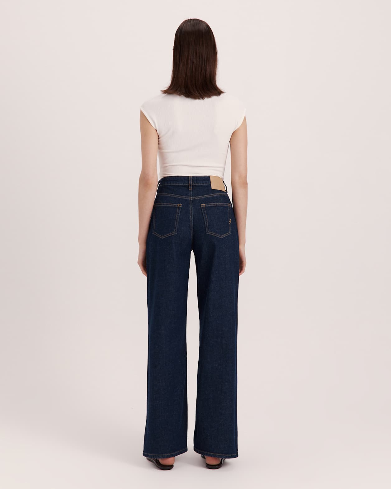 Ava Wide Leg Jean in BLUE/BLACK WASH