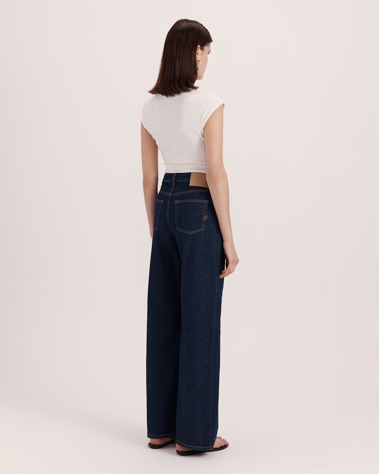 Ava Wide Leg Jean in BLUE/BLACK WASH
