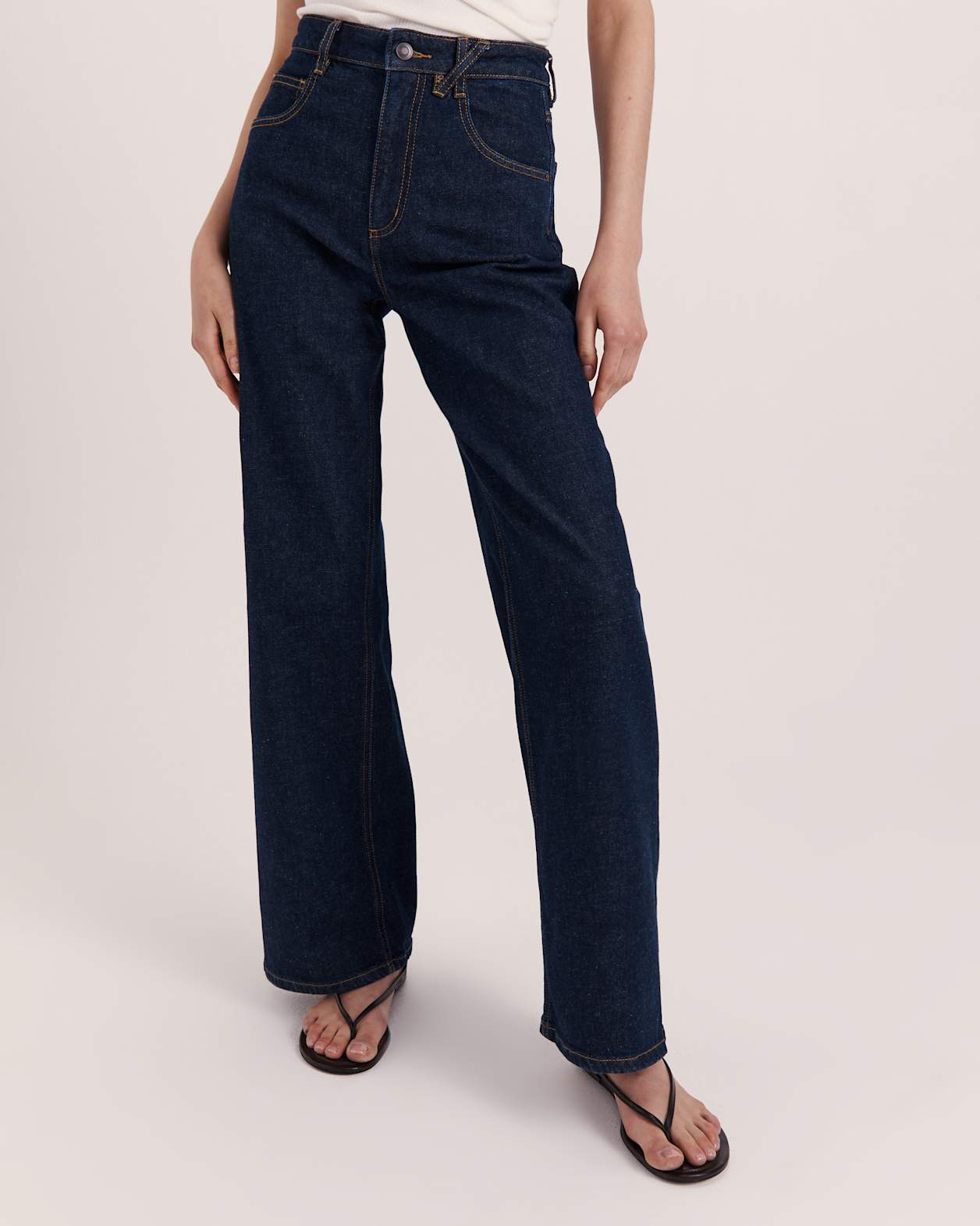 Ava Wide Leg Jean in BLUE/BLACK WASH
