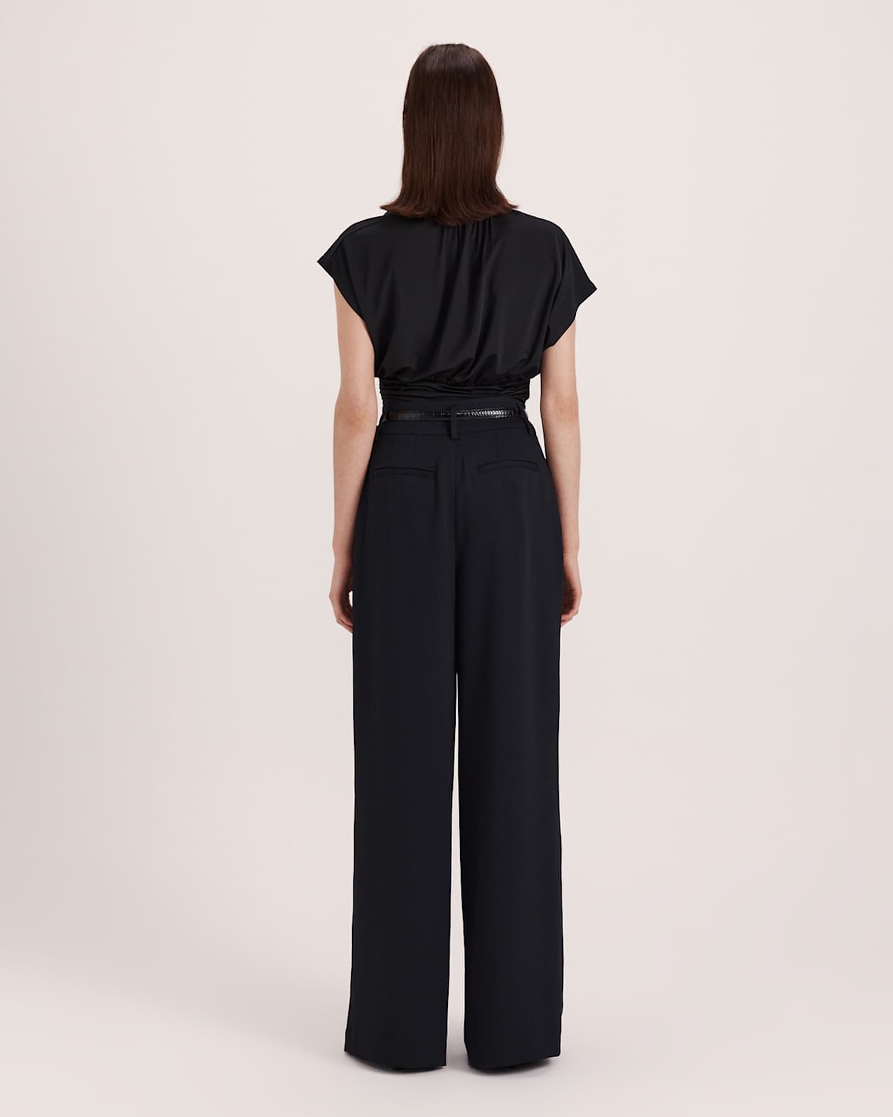 Sophie Wrap Top in BLACK