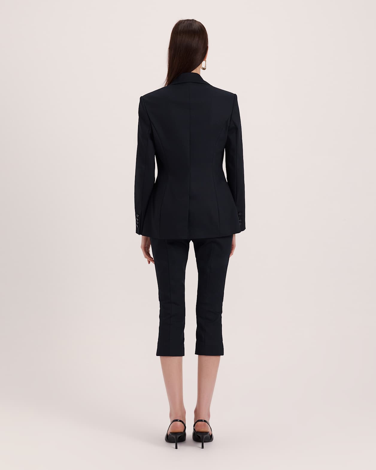 Tia Double Breasted Blazer in BLACK