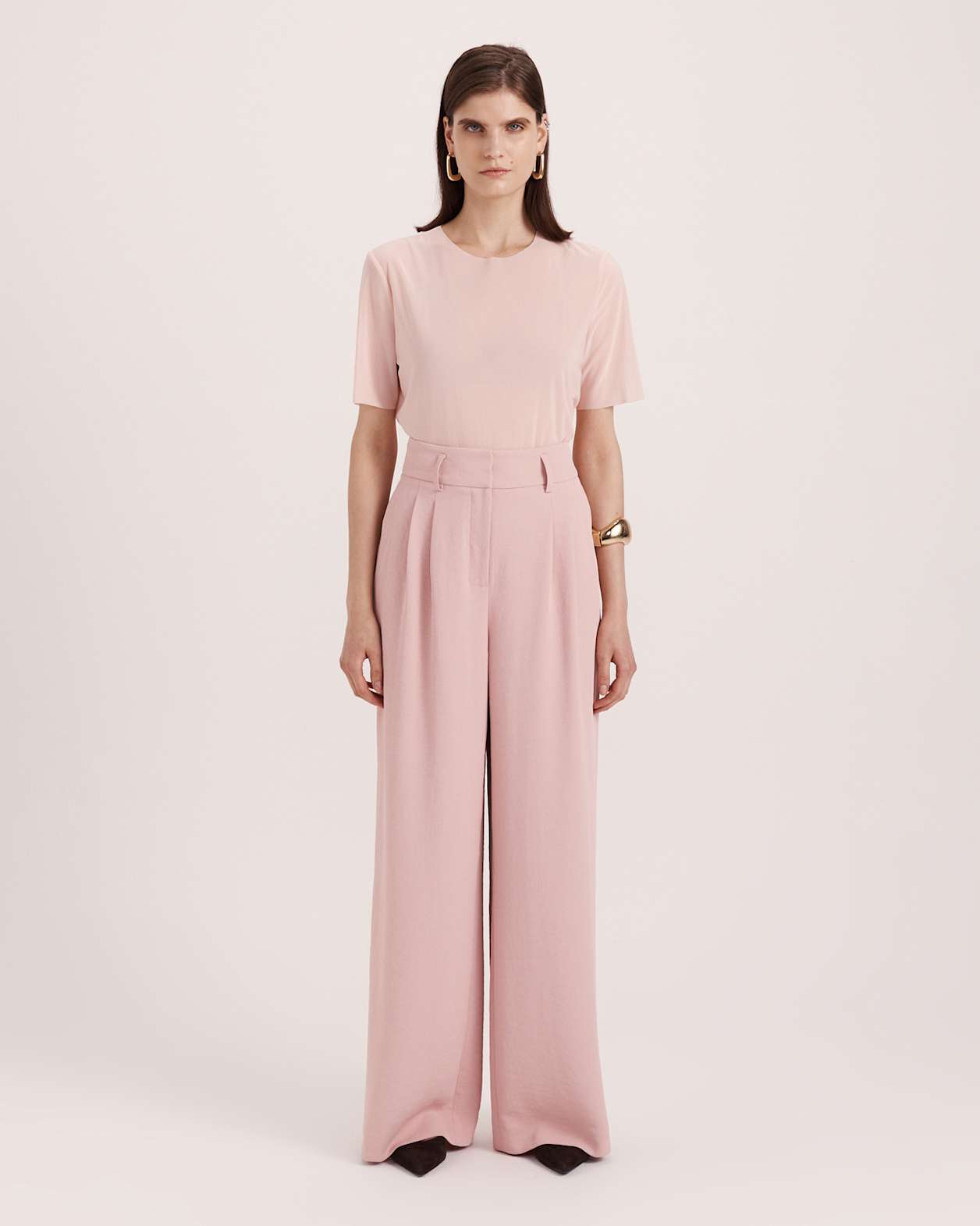 Dharma Pleat Front Pant in ROSE