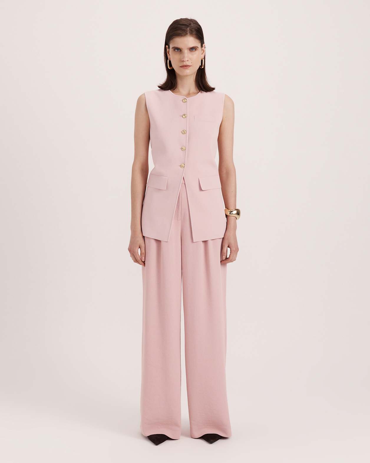 Mia Milano Knit Vest in ROSE