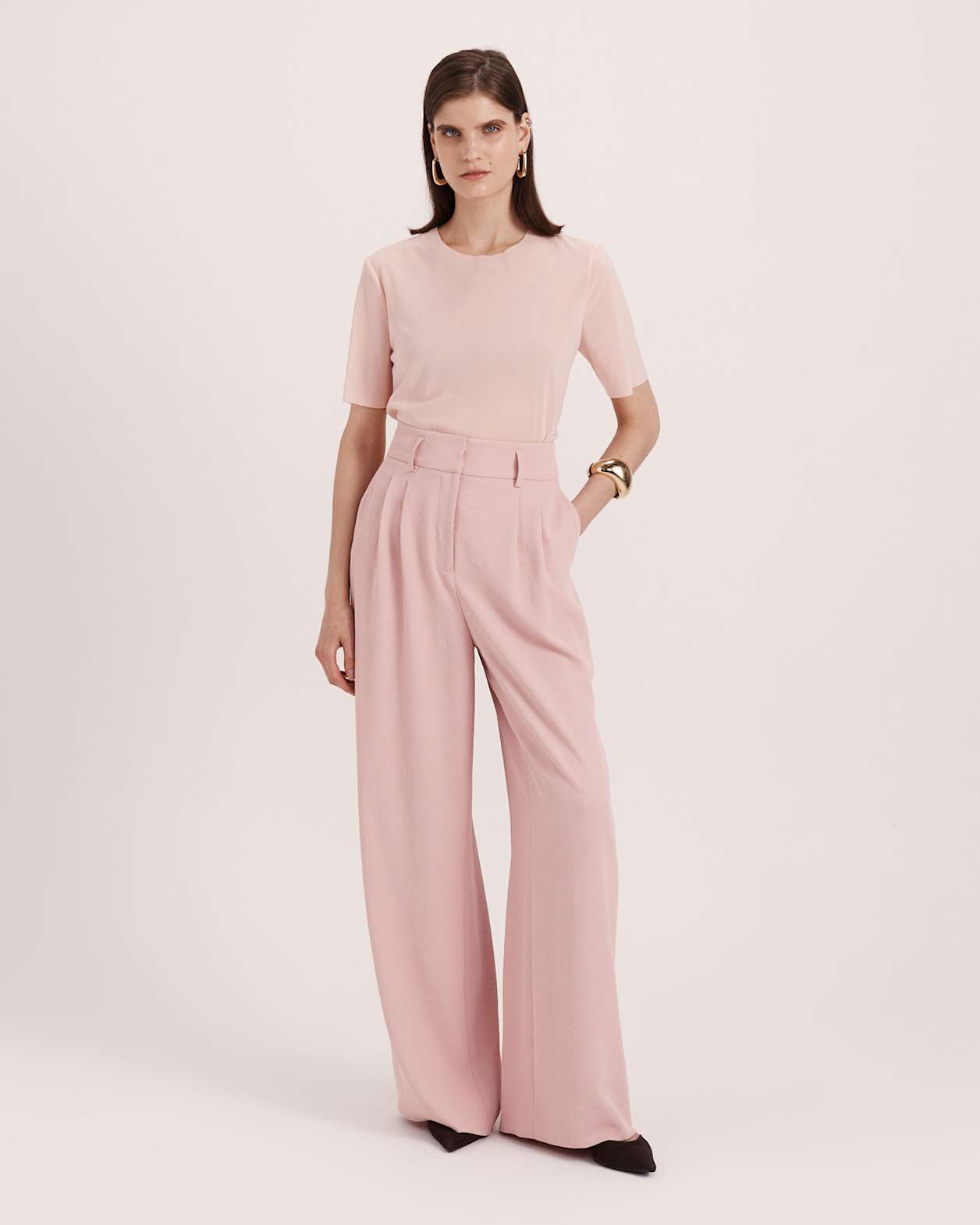 Dharma Pleat Front Pant in ROSE