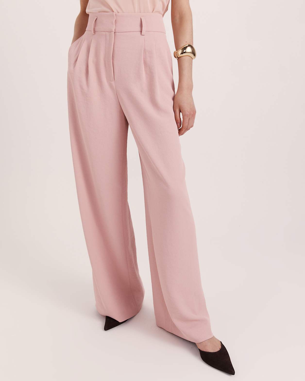 Dharma Pleat Front Pant in ROSE