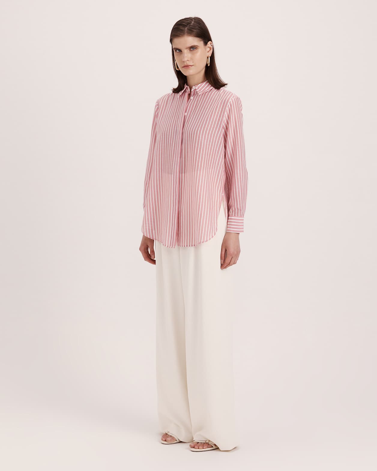 Cora Boyfriend Shirt in PINK MULTI