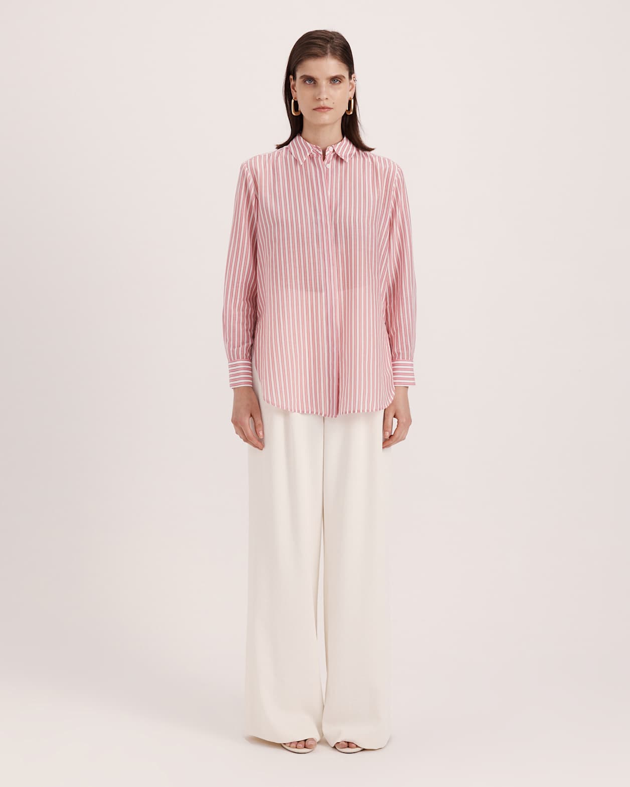 Cora Boyfriend Shirt in PINK MULTI