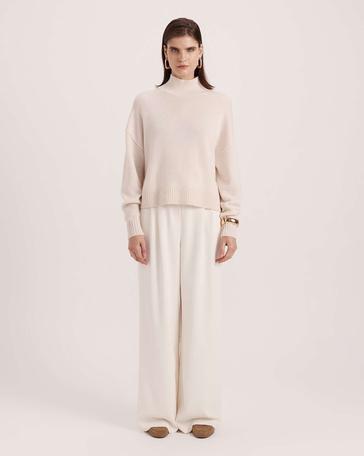 Nara Oversized Cashmere Blend Knit in VANILLA
