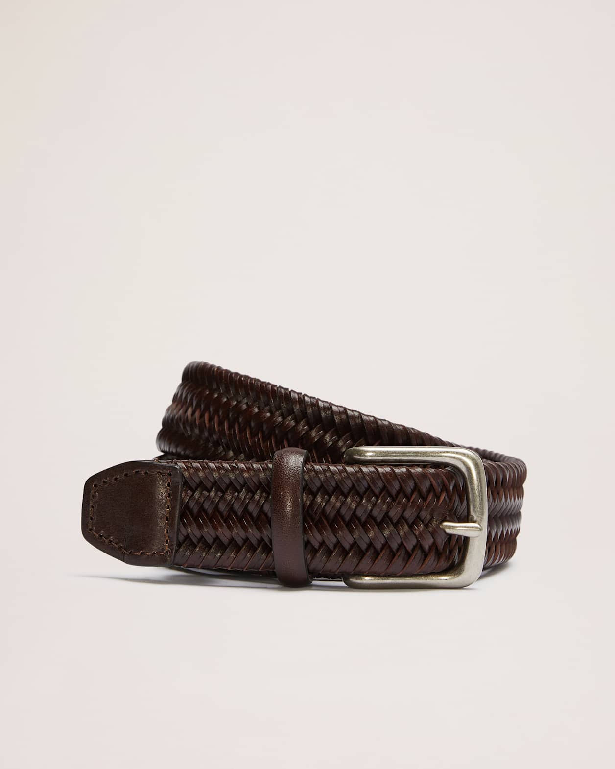 Bonded Leather Belt in CHOCOLATE