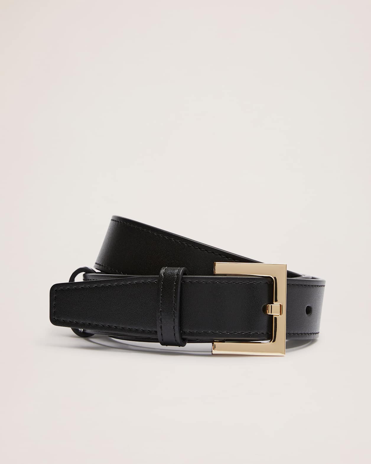 Isla Wide Leather Belt in BLACK