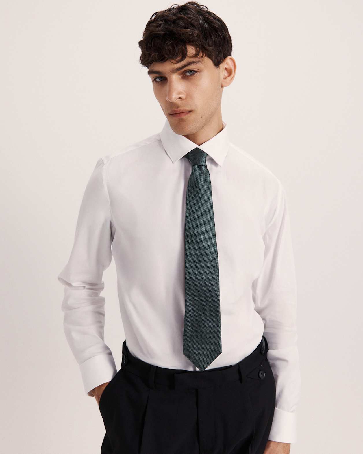 Two Tone Silk Tie in GREEN