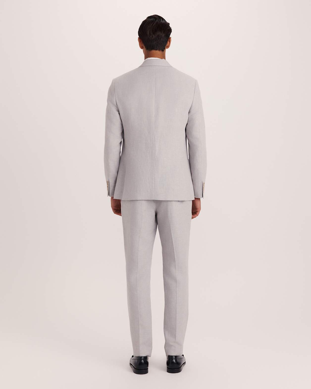 Lucian Cotton Linen Suit Jacket in SILVER