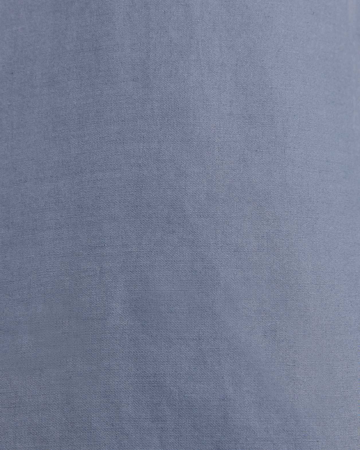 Reeves Long Sleeve Classic Linen Cotton Shirt in SLATE
