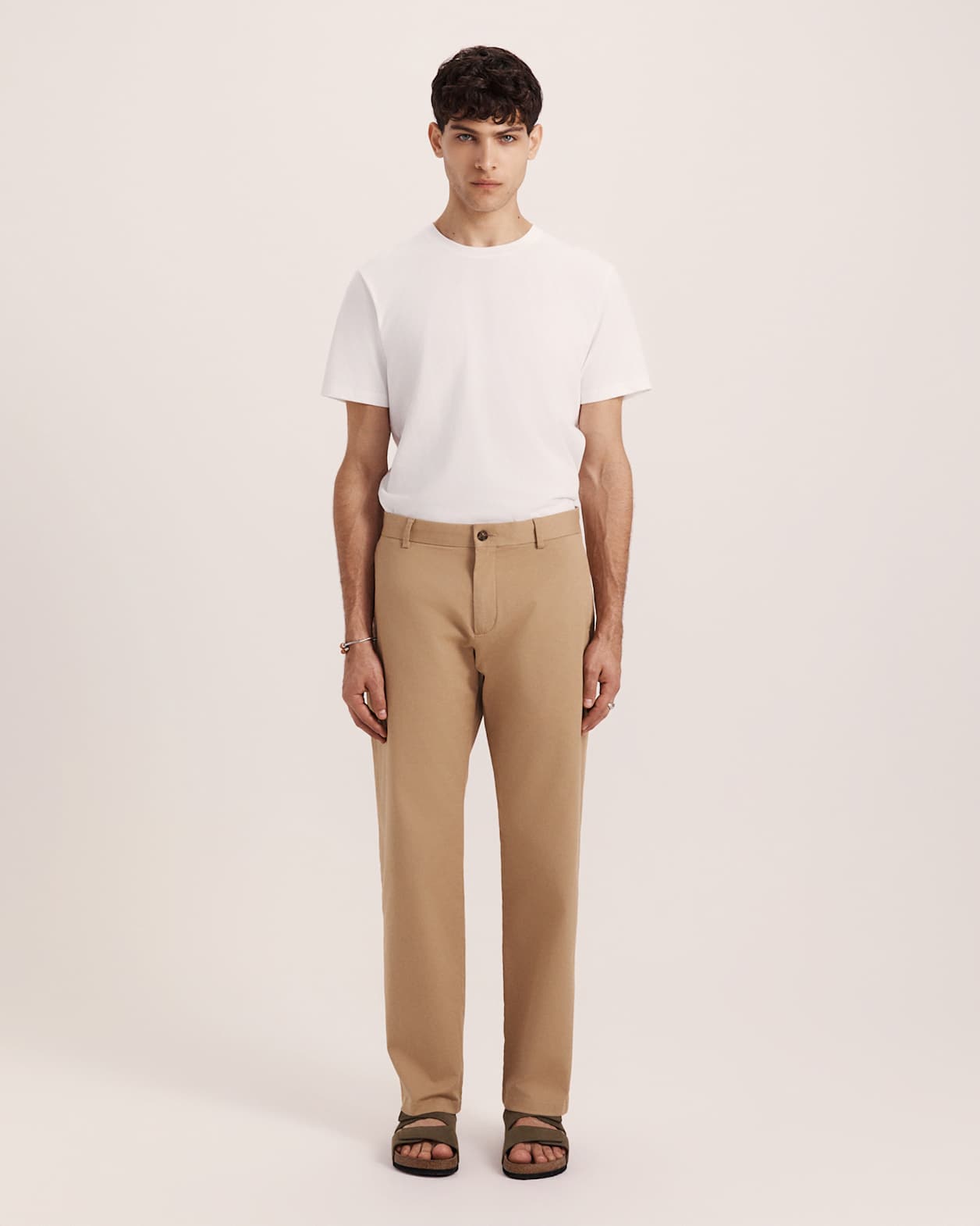 Mills Cotton Straight Leg Chino in SAND