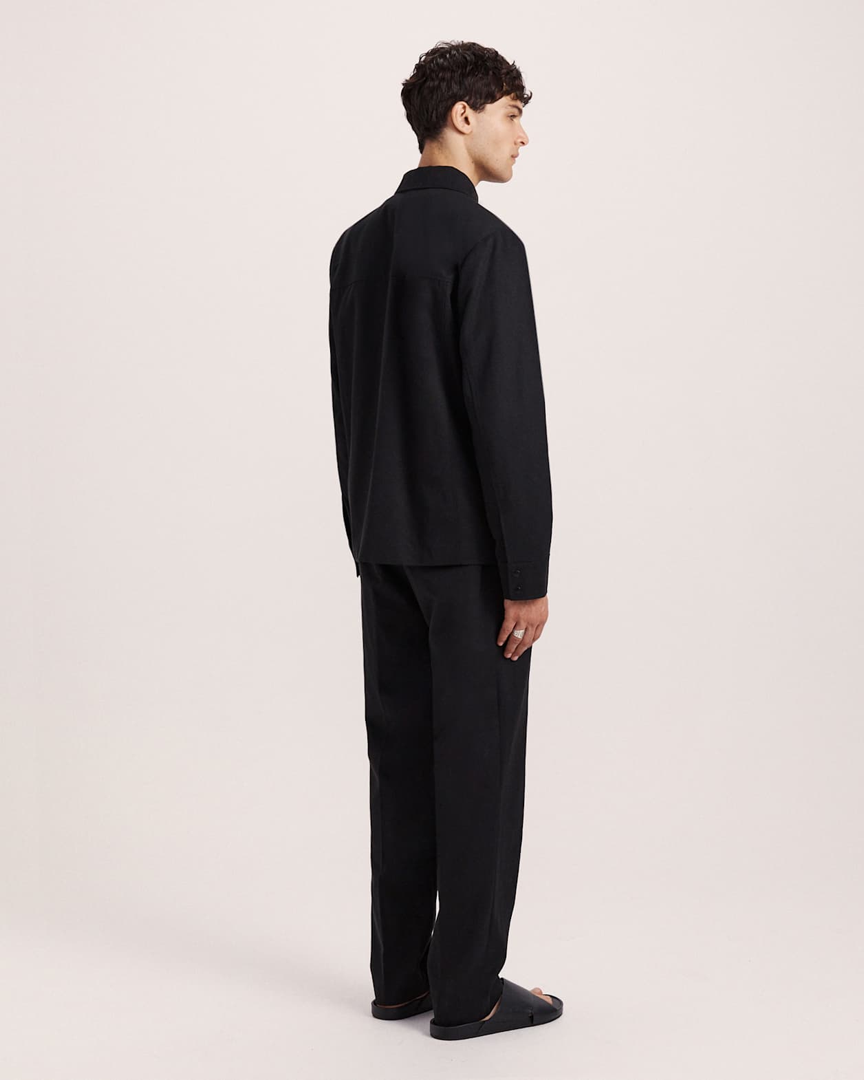 Apollo Cotton Tencel Jacket in BLACK