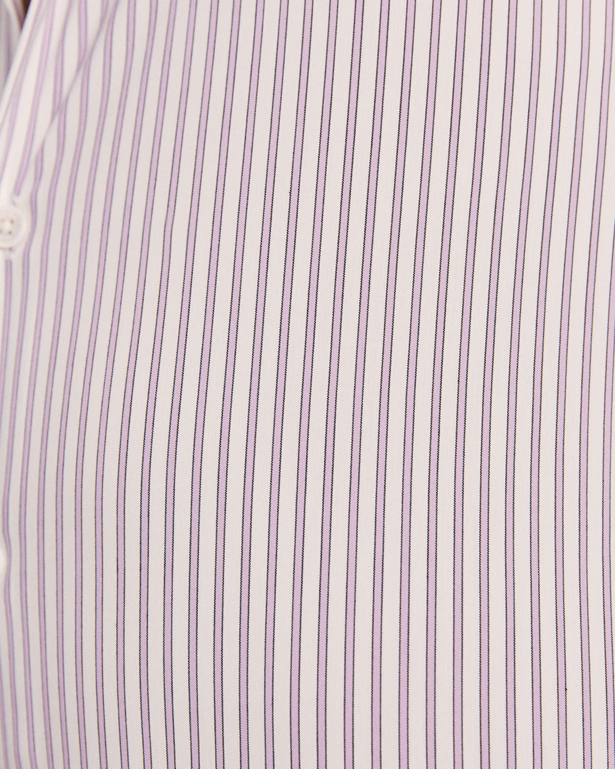Calvin Long Sleeve Slim Stripe Shirt in LILAC/WHITE