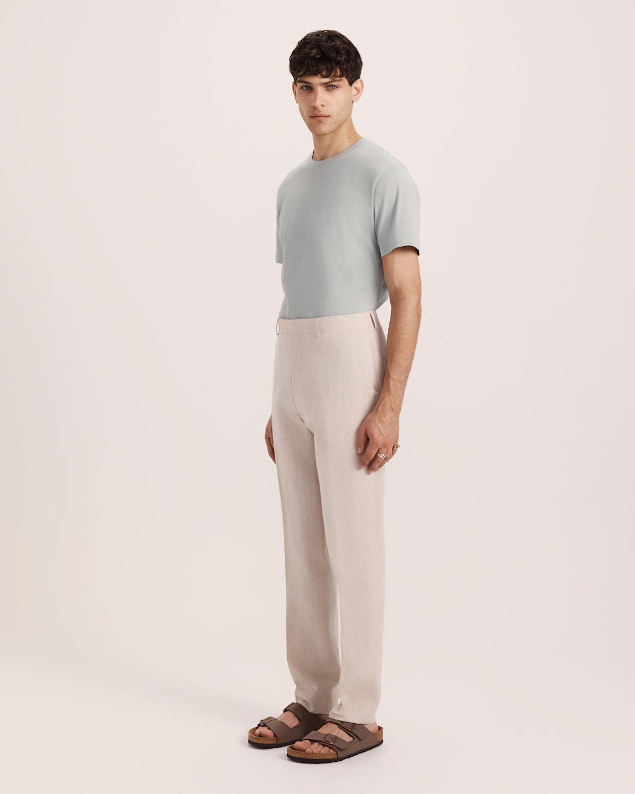 Elias Linen Cotton Pant in OATMEAL