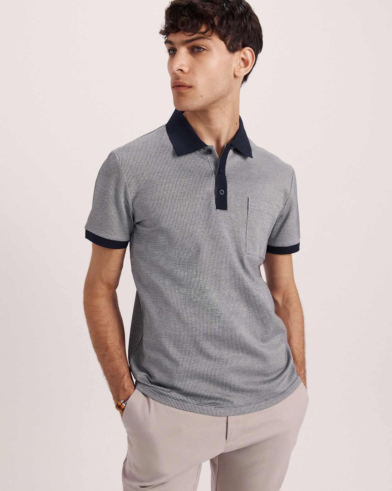 Phoenix Cotton Polo in NAVY